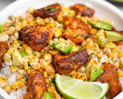Recipe: High Protein Street Corn Chicken Bowl