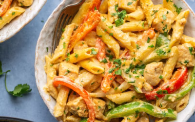 Recipe: Creamy Chicken Fajita Pasta Bake
