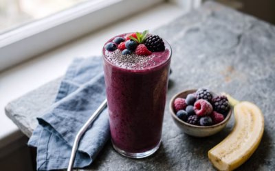 Recipe: High-Fibre Berry Blast Smoothie (Athlete)